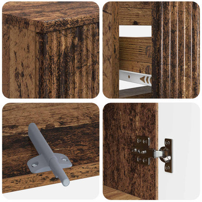 vidaXL 3 Piece Bathroom Cabinet Set ARNHEM Old Wood Engineered Wood