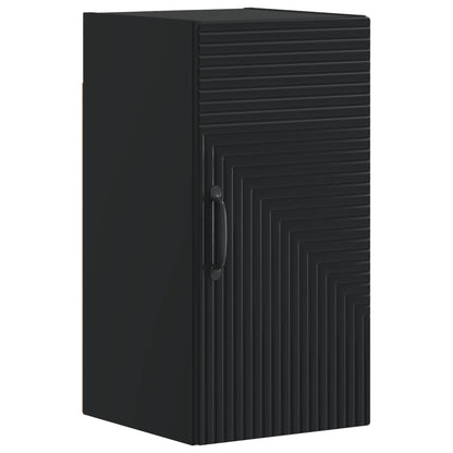 vidaXL 3 Piece Bathroom Cabinet Set HAARLEM Black Engineered Wood