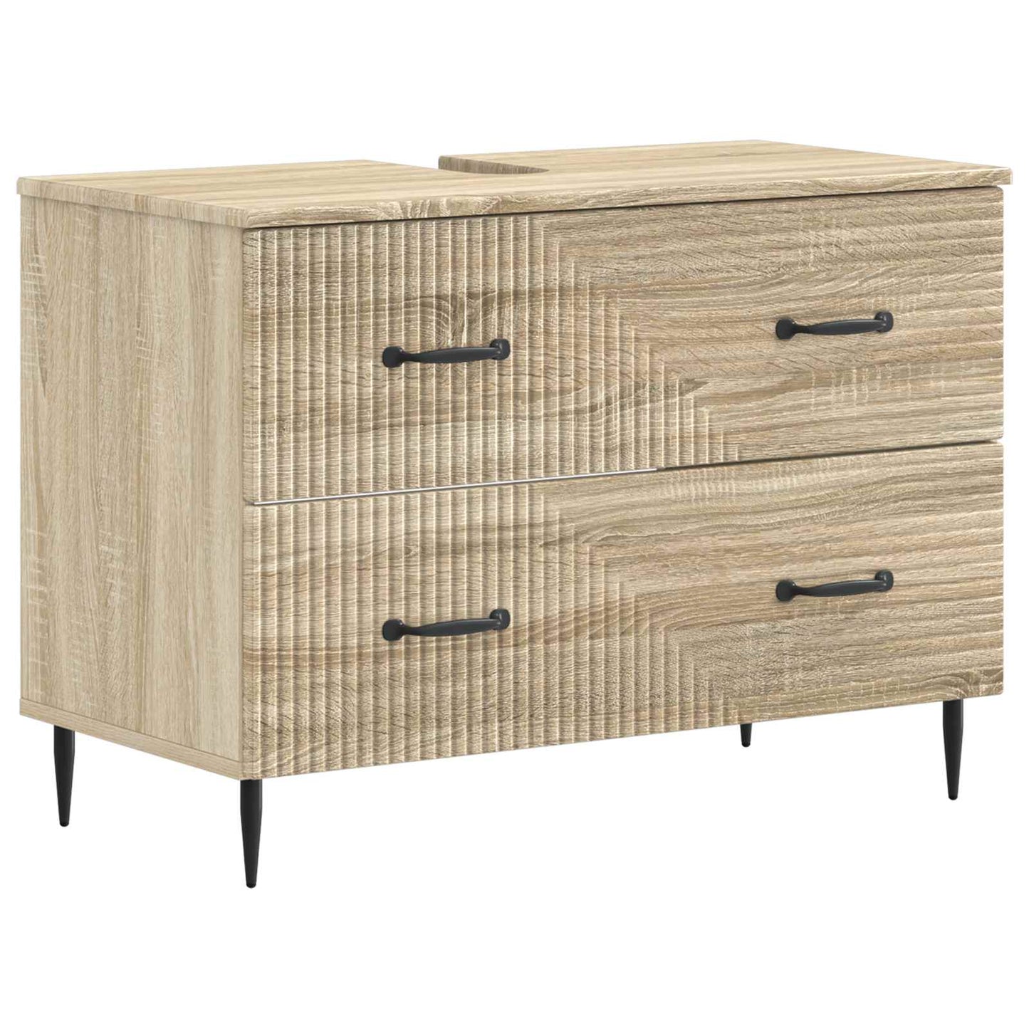vidaXL 3 Piece Bathroom Cabinet Set HAARLEM Sonoma Oak Engineered Wood