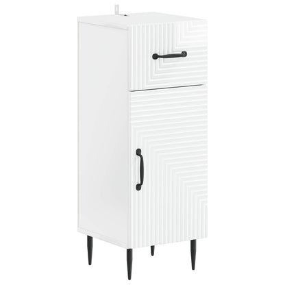 vidaXL 3 Piece Bathroom Cabinet Set HAARLEM High Gloss White