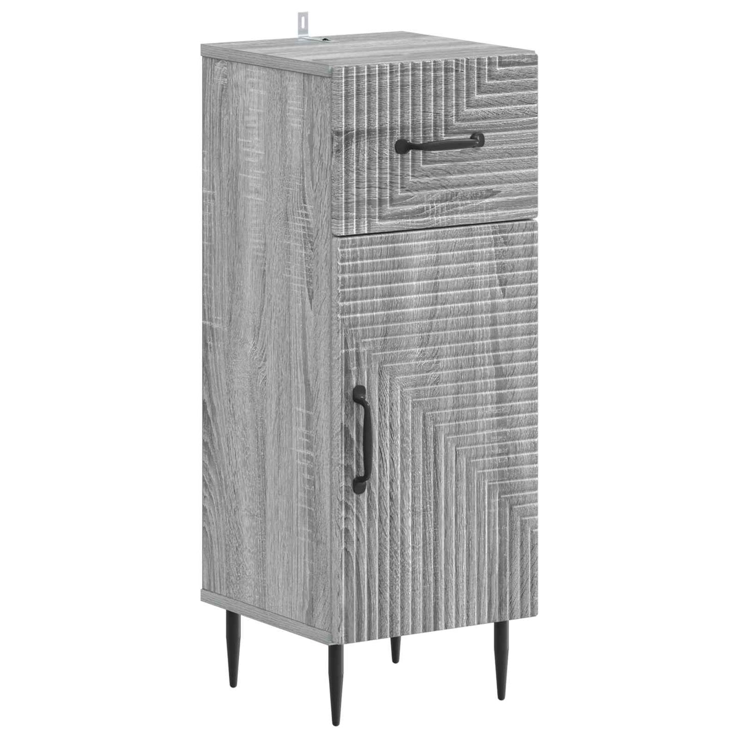 vidaXL 3 Piece Bathroom Cabinet Set HAARLEM Grey Sonoma