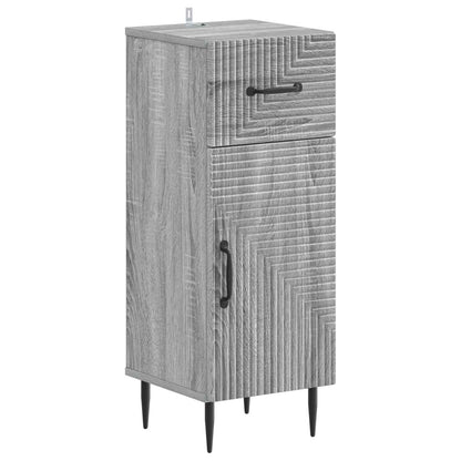 vidaXL 3 Piece Bathroom Cabinet Set HAARLEM Grey Sonoma
