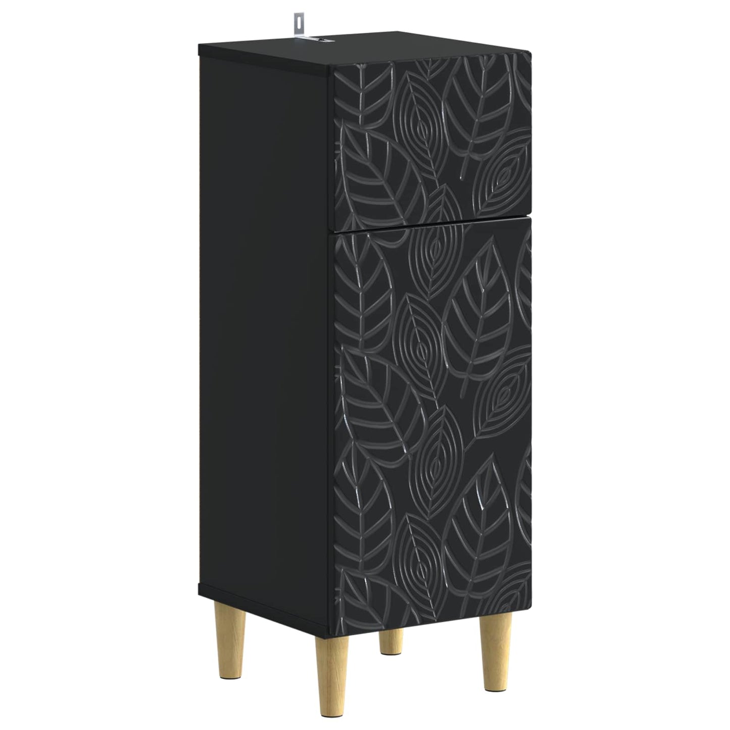 vidaXL 3 Piece Bathroom Cabinet Set DELFT Black Engineered Wood