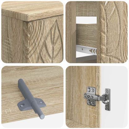 vidaXL 3 Piece Bathroom Cabinet Set DELFT Sonoma Oak Engineered Wood