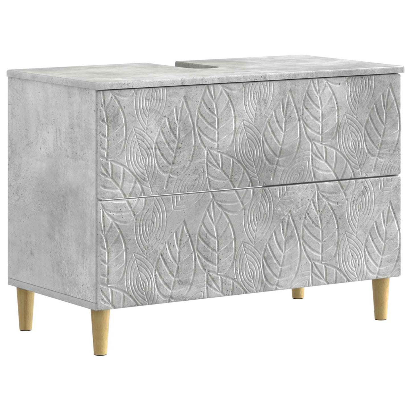 vidaXL 3 Piece Bathroom Cabinet Set DELFT Concrete Grey