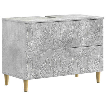 vidaXL 3 Piece Bathroom Cabinet Set DELFT Concrete Grey