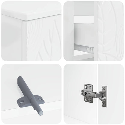 vidaXL 3 Piece Bathroom Cabinet Set DELFT High Gloss White