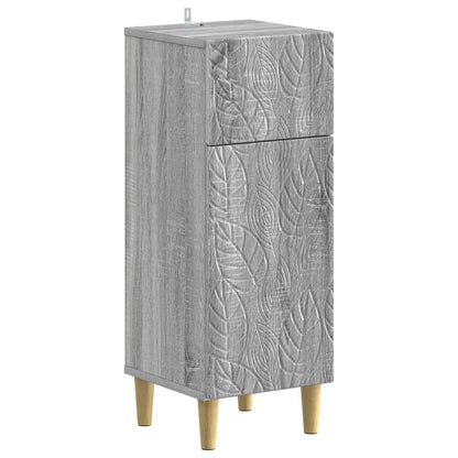 vidaXL 3 Piece Bathroom Cabinet Set DELFT Grey Sonoma Engineered Wood