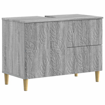 vidaXL 3 Piece Bathroom Cabinet Set DELFT Grey Sonoma Engineered Wood
