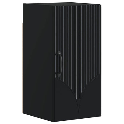 vidaXL 3 Piece Bathroom Cabinet Set HOORN Black Engineered Wood