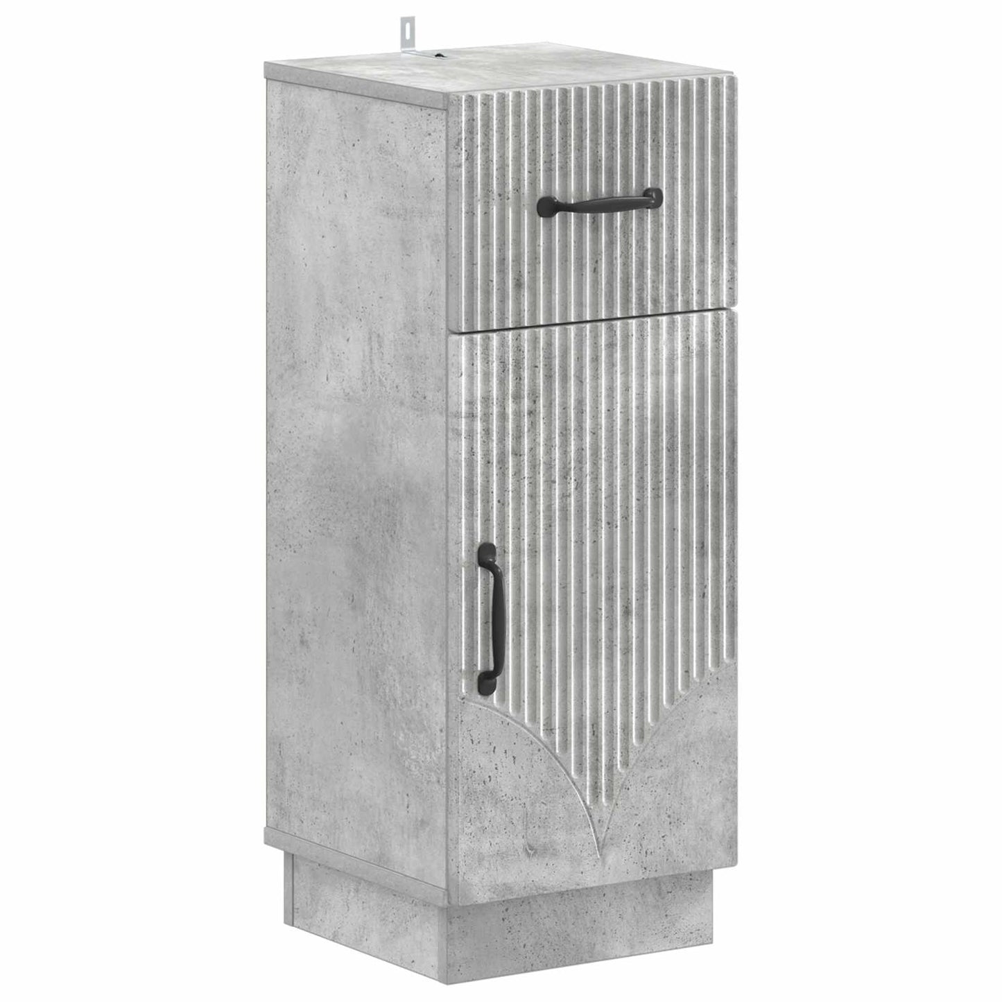 vidaXL 3 Piece Bathroom Cabinet Set HOORN Concrete Grey