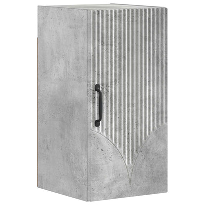 vidaXL 3 Piece Bathroom Cabinet Set HOORN Concrete Grey