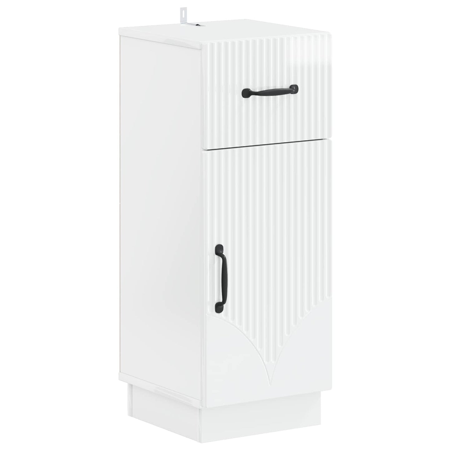 vidaXL 3 Piece Bathroom Cabinet Set HOORN High Gloss White