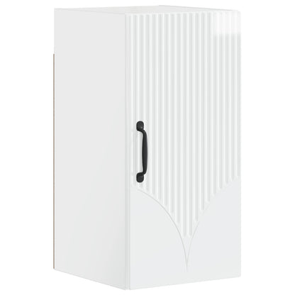 vidaXL 3 Piece Bathroom Cabinet Set HOORN High Gloss White