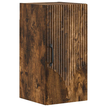 vidaXL 3 Piece Bathroom Cabinet Set HOORN Smoked Oak Engineered Wood