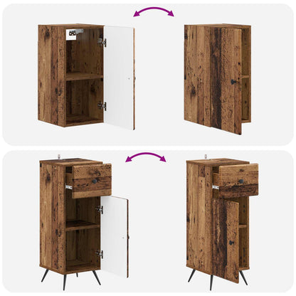 vidaXL 3 Piece Bathroom Cabinet Set BREDA Old Wood Engineered Wood