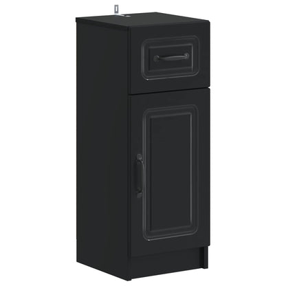vidaXL 3 Piece Bathroom Cabinet Set UTRECHT Black Engineered Wood