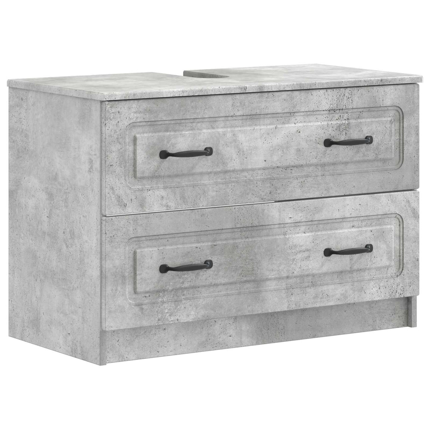vidaXL 3 Piece Bathroom Cabinet Set UTRECHT Concrete Grey