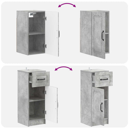 vidaXL 3 Piece Bathroom Cabinet Set UTRECHT Concrete Grey