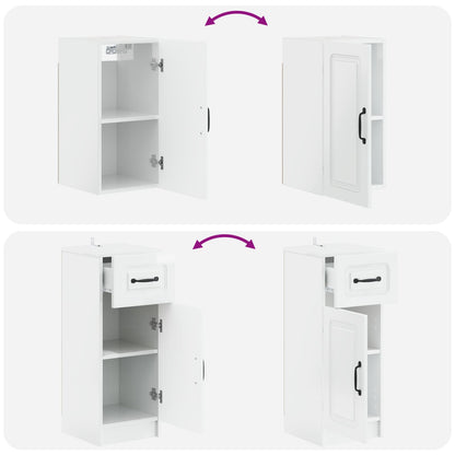 vidaXL 3 Piece Bathroom Cabinet Set UTRECHT High Gloss White