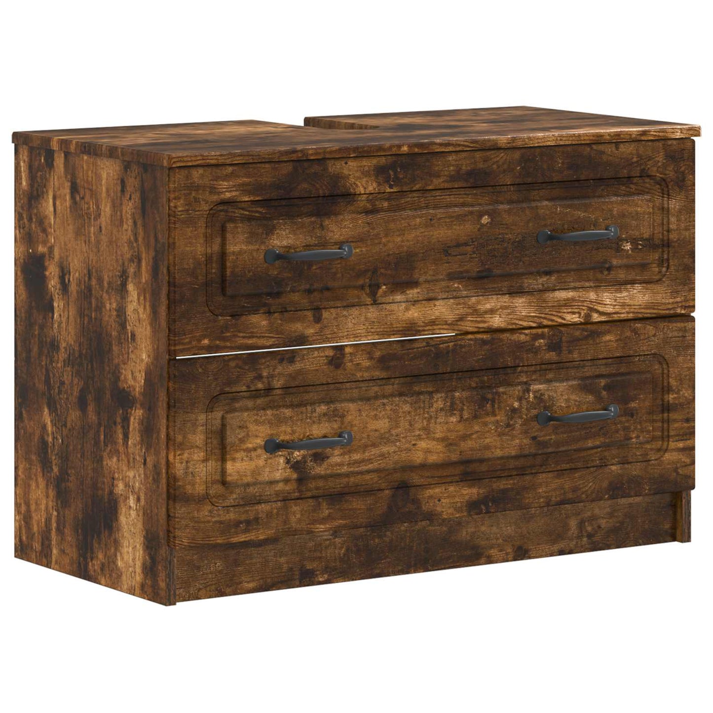 vidaXL 3 Piece Bathroom Cabinet Set UTRECHT Smoked Oak Engineered Wood
