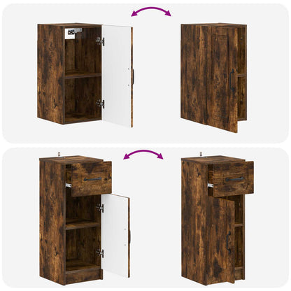 vidaXL 3 Piece Bathroom Cabinet Set UTRECHT Smoked Oak Engineered Wood