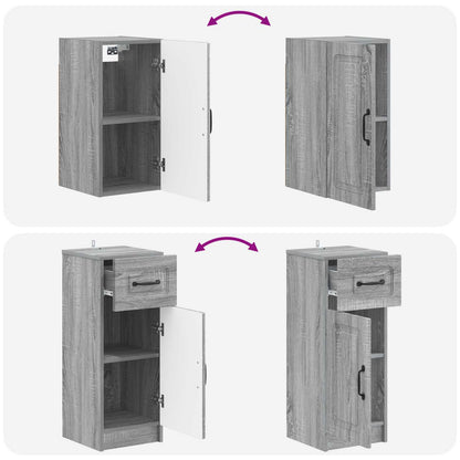 vidaXL 3 Piece Bathroom Cabinet Set UTRECHT Grey Sonoma