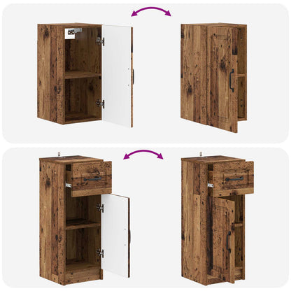 vidaXL 3 Piece Bathroom Cabinet Set UTRECHT Old Wood Engineered Wood
