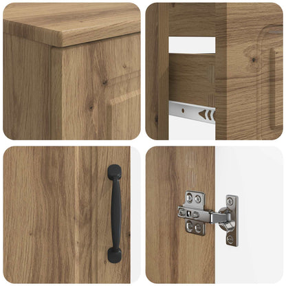 vidaXL 3 Piece Bathroom Cabinet Set UTRECHT Artisan Oak