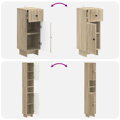 vidaXL 3 Piece Bathroom Cabinet Set EDE Engineered Wood