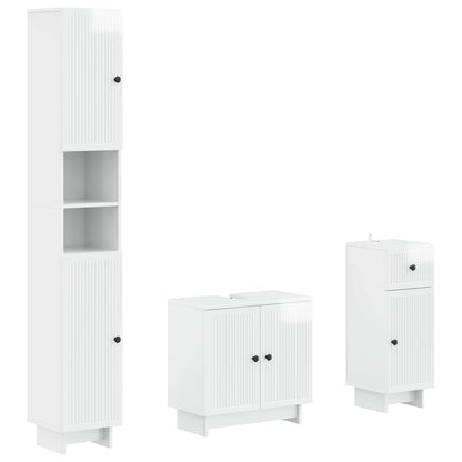 vidaXL 3 Piece Bathroom Cabinet Set EDE Engineered Wood