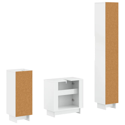 vidaXL 3 Piece Bathroom Cabinet Set EDE Engineered Wood