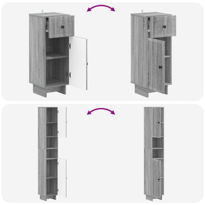 vidaXL 3 Piece Bathroom Cabinet Set EDE Engineered Wood