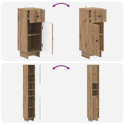 vidaXL 3 Piece Bathroom Cabinet Set EDE Engineered Wood