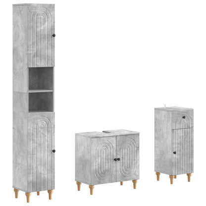 vidaXL 3 Piece Bathroom Cabinet Set ALKMAAR Engineered Wood