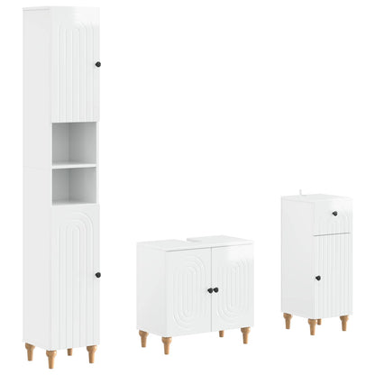 vidaXL 3 Piece Bathroom Cabinet Set ALKMAAR Engineered Wood