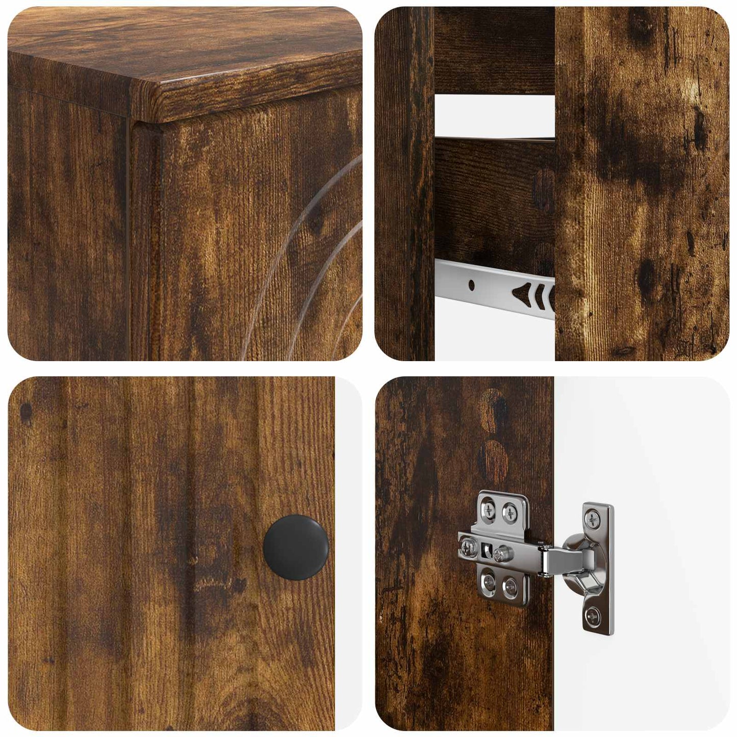 vidaXL 3 Piece Bathroom Cabinet Set ALKMAAR Engineered Wood