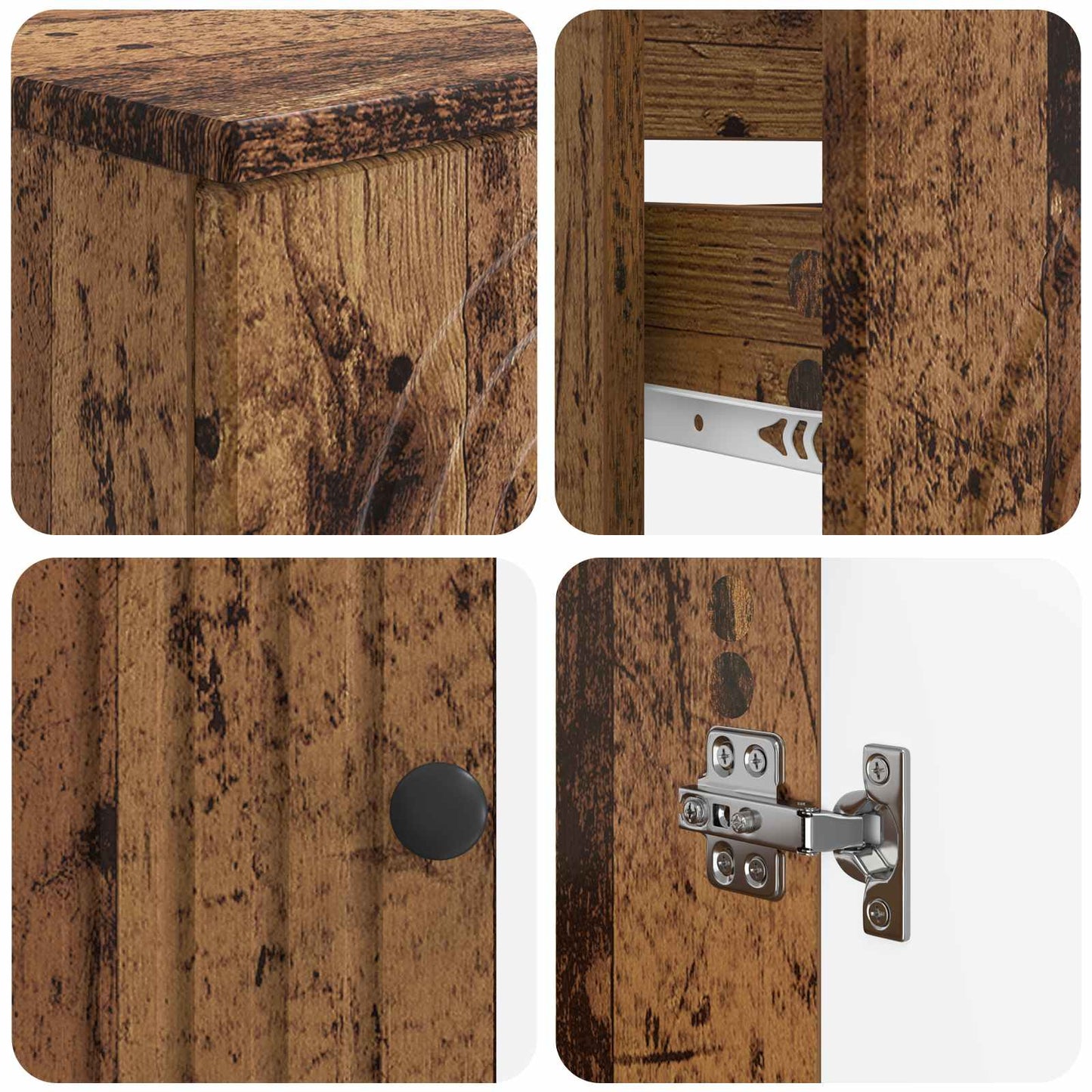 vidaXL 3 Piece Bathroom Cabinet Set ALKMAAR Engineered Wood