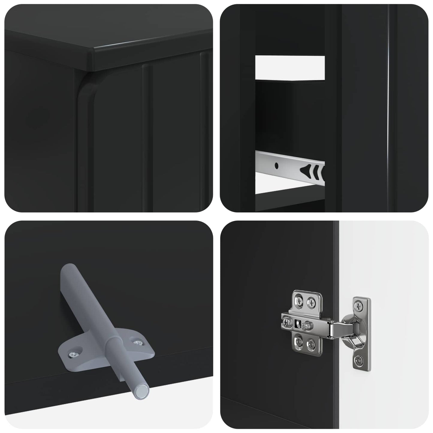 vidaXL 3 Piece Bathroom Cabinet Set ZWOLLE Engineered Wood