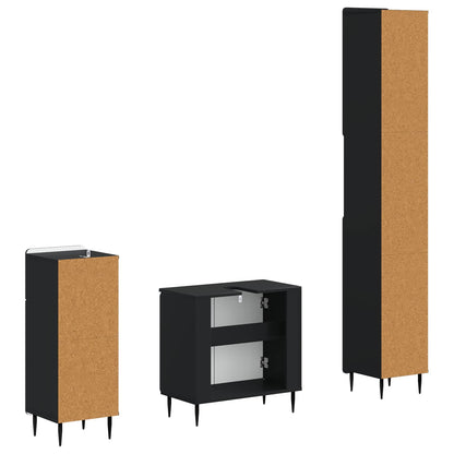vidaXL 3 Piece Bathroom Cabinet Set ZWOLLE Engineered Wood