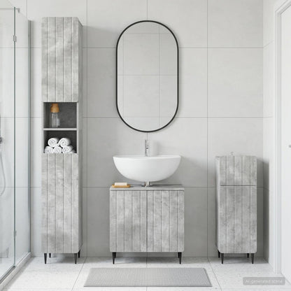 vidaXL 3 Piece Bathroom Cabinet Set ZWOLLE Engineered Wood
