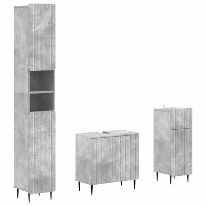 vidaXL 3 Piece Bathroom Cabinet Set ZWOLLE Engineered Wood
