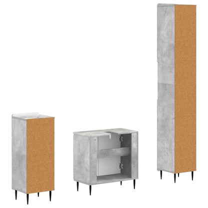 vidaXL 3 Piece Bathroom Cabinet Set ZWOLLE Engineered Wood