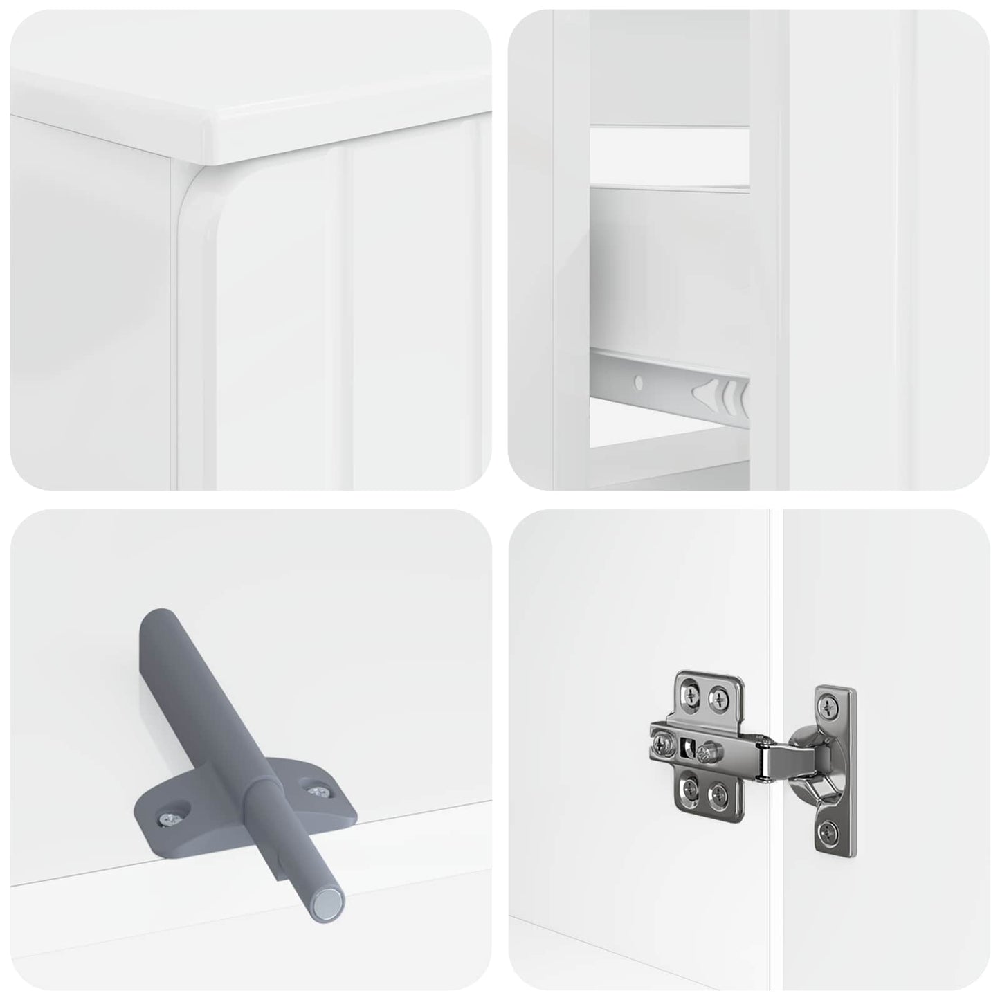 vidaXL 3 Piece Bathroom Cabinet Set ZWOLLE Engineered Wood