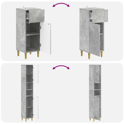 vidaXL 3 Piece Bathroom Cabinet Set ARNHEM Engineered Wood