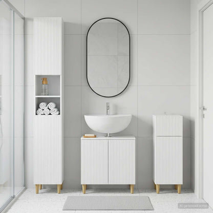 vidaXL 3 Piece Bathroom Cabinet Set ARNHEM Engineered Wood