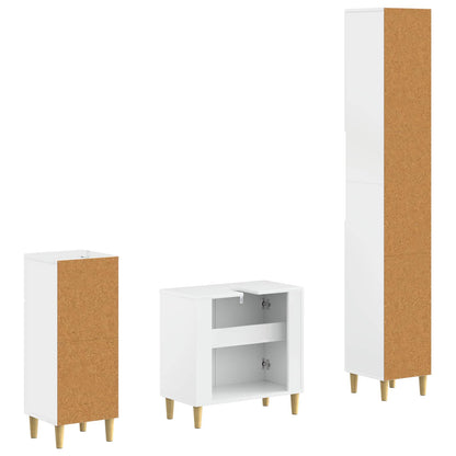 vidaXL 3 Piece Bathroom Cabinet Set ARNHEM Engineered Wood
