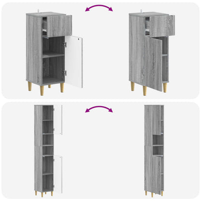 vidaXL 3 Piece Bathroom Cabinet Set ARNHEM Engineered Wood