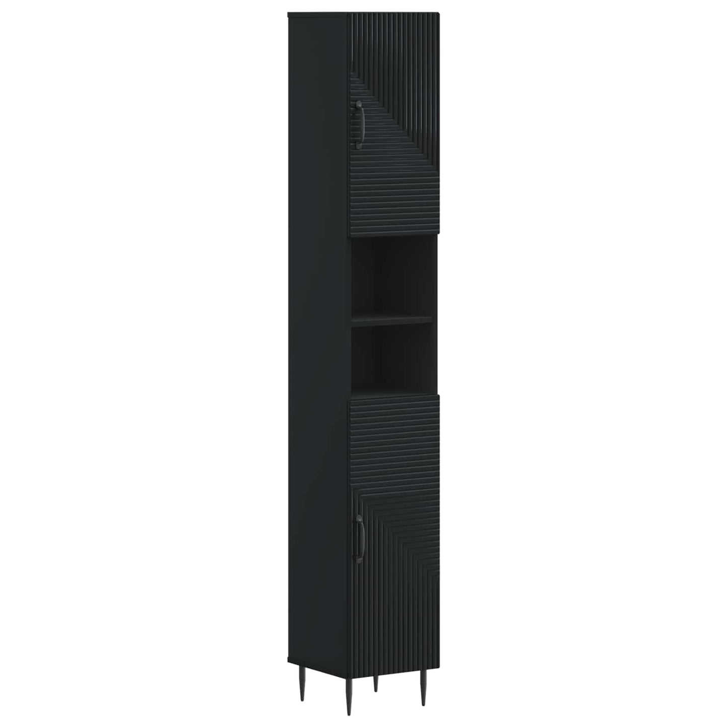 vidaXL 3 Piece Bathroom Cabinet Set HAARLEM Engineered Wood