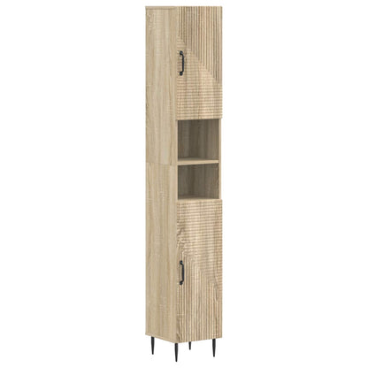 vidaXL 3 Piece Bathroom Cabinet Set HAARLEM Engineered Wood